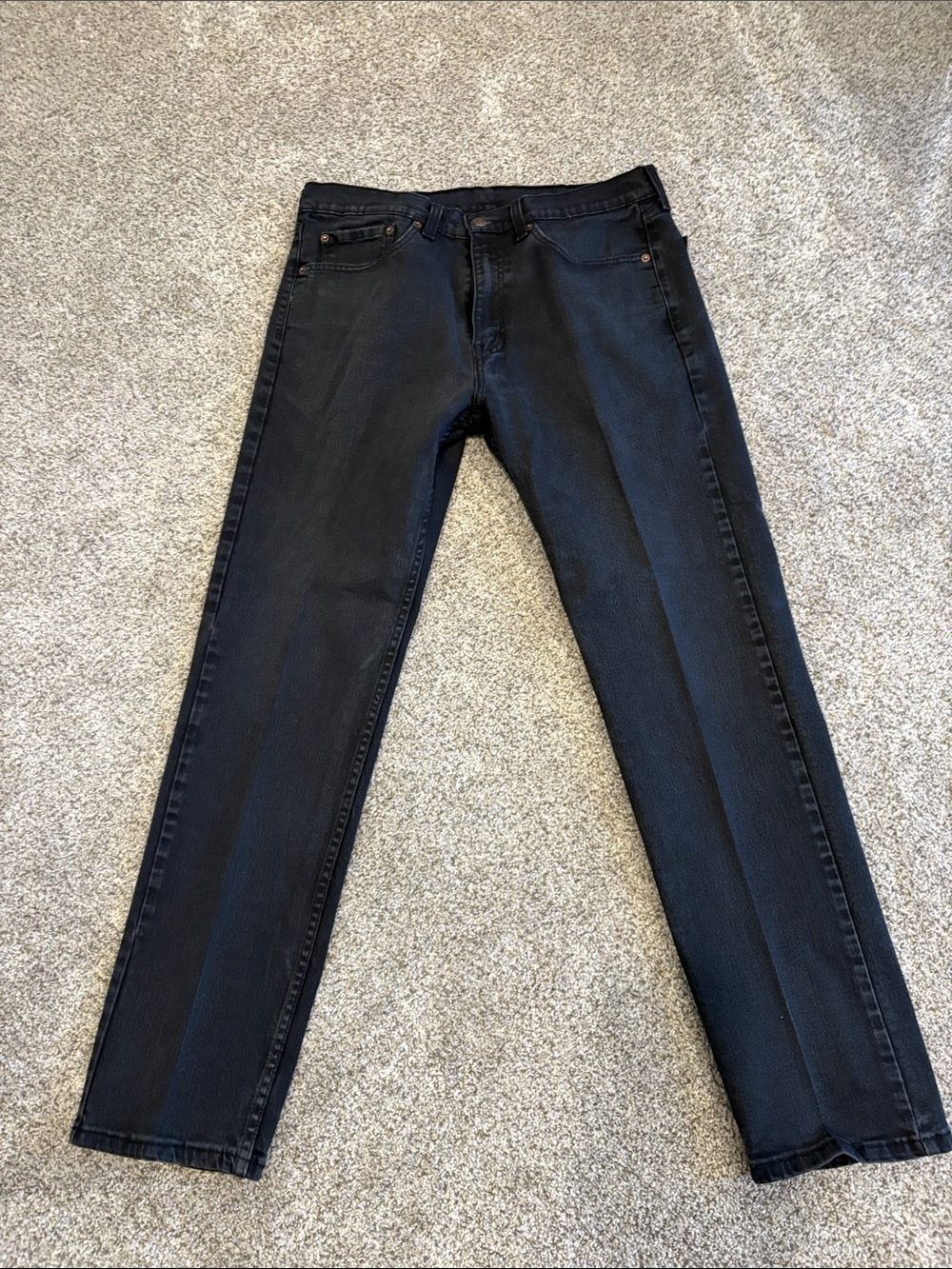 Levi's Men's 505 Straight Black Jeans 34 waist 32 inseam